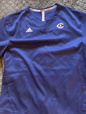 UC Davis adidas Navy Blue Performance Shirt with Branded Neck Tape